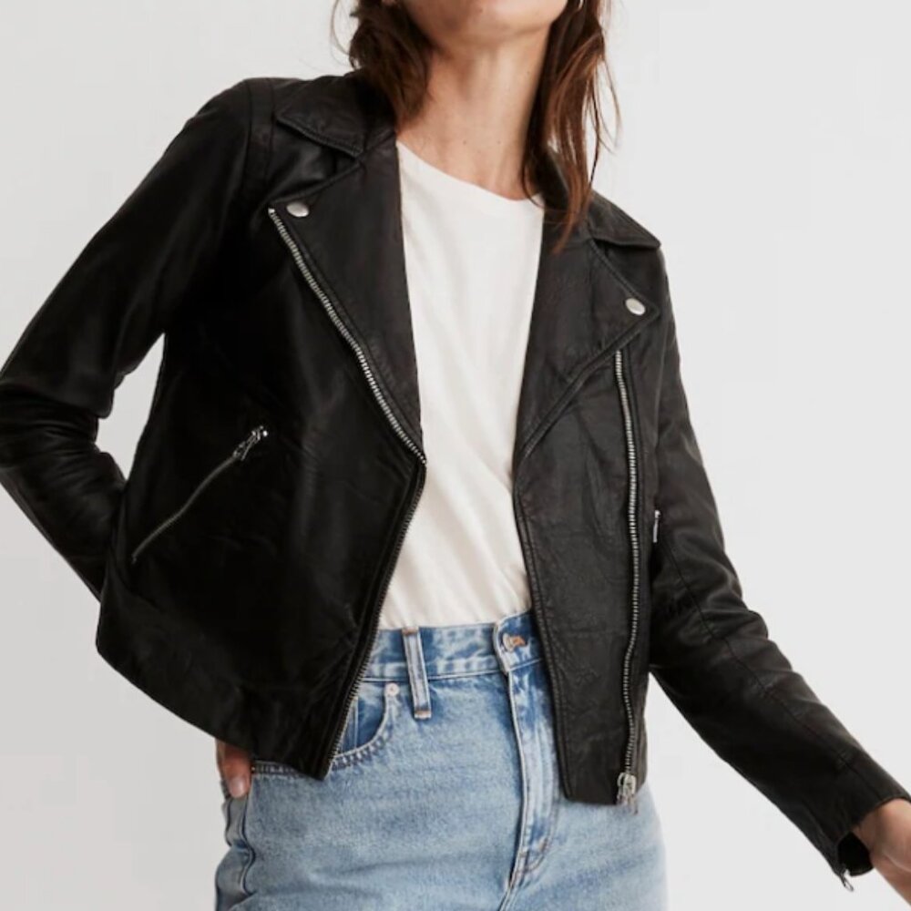 The Madewell Washed Leather Motorcycle Jacket
